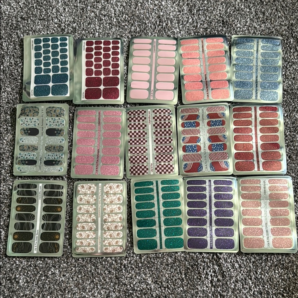 Lily & Fox Assorted Nail Wraps Sets Lot of 15